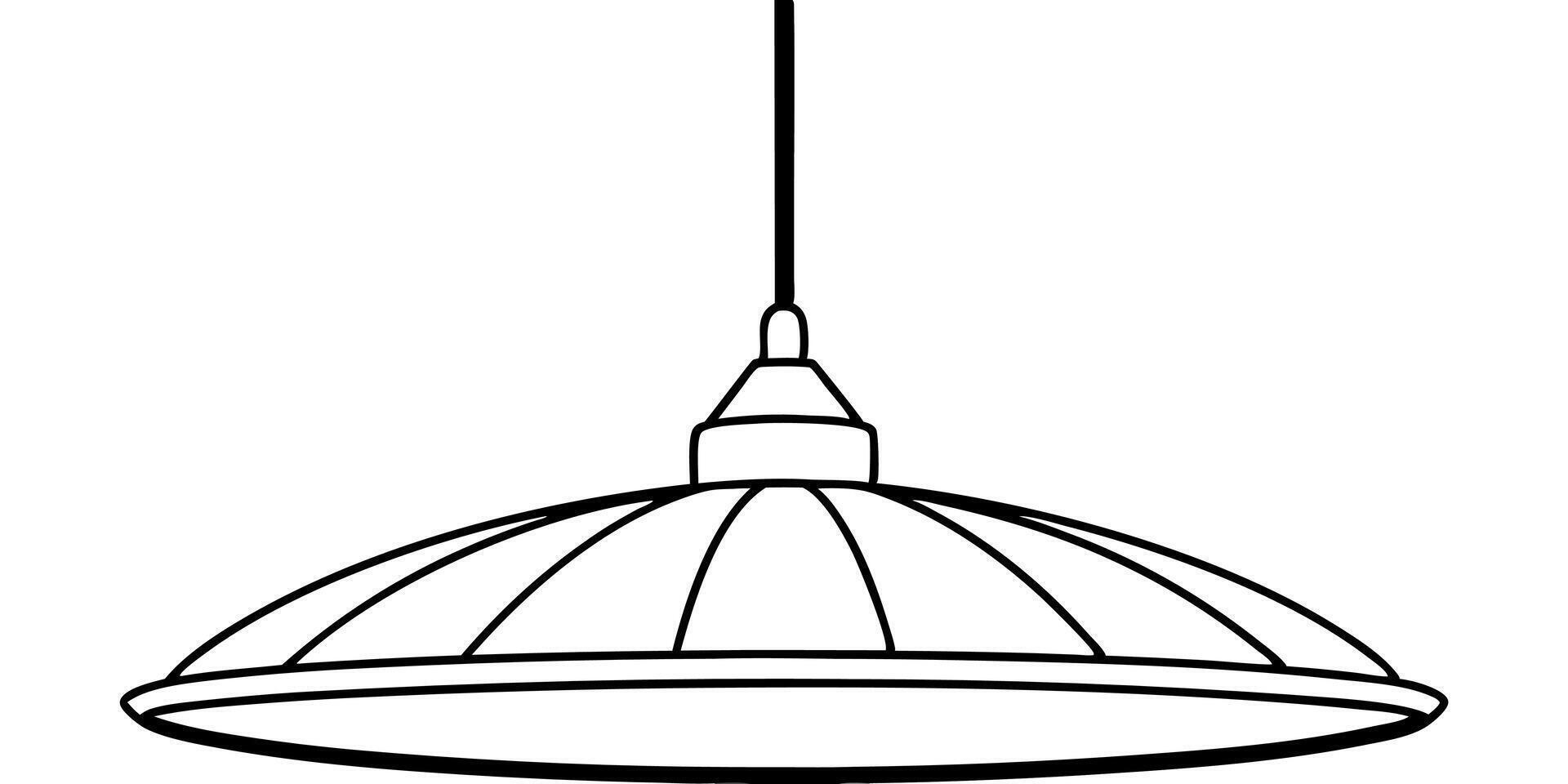pendant lights, illustration line art vector