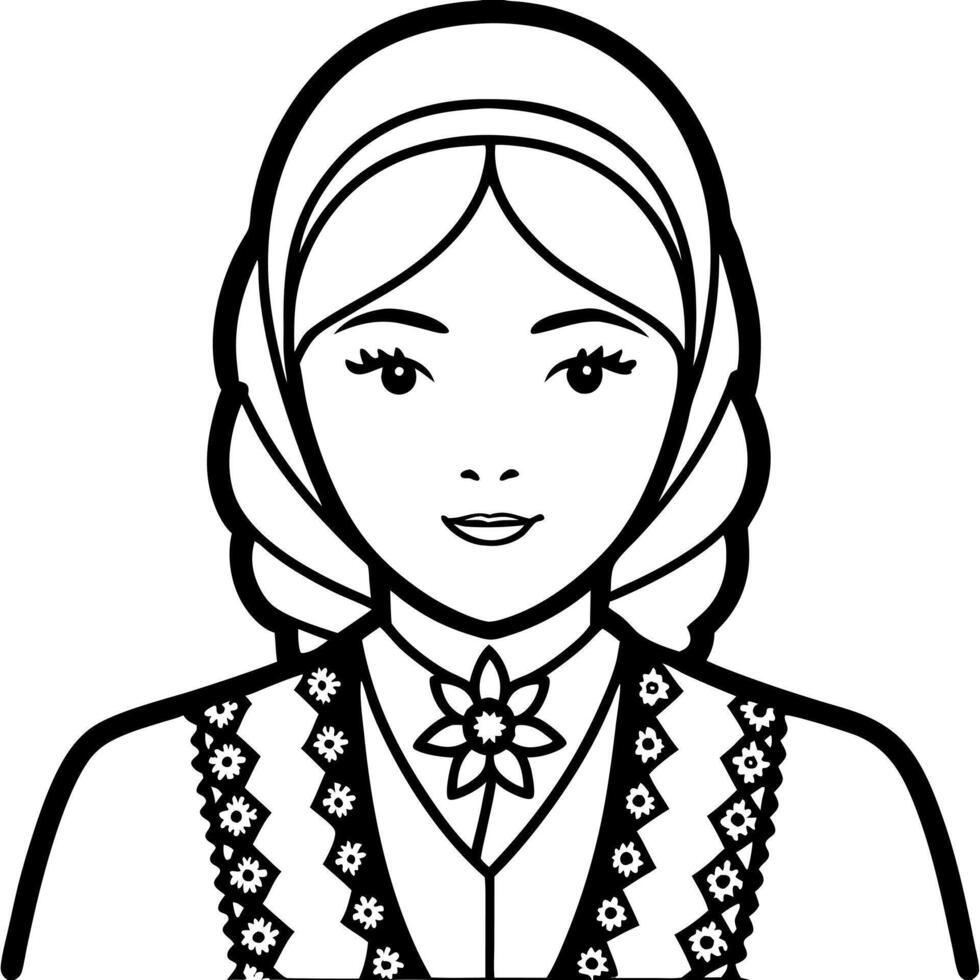 traditional, illustration line art vector