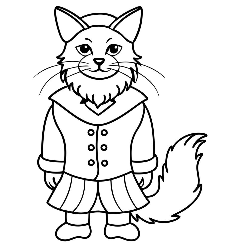 a maine dressed up in various fun outfits, like a pirate, superhero, or holiday-themed attire, vector