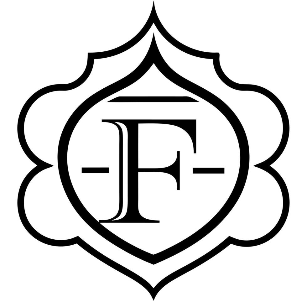 fanatical hospitality group logo use letter f, illustration line art vector
