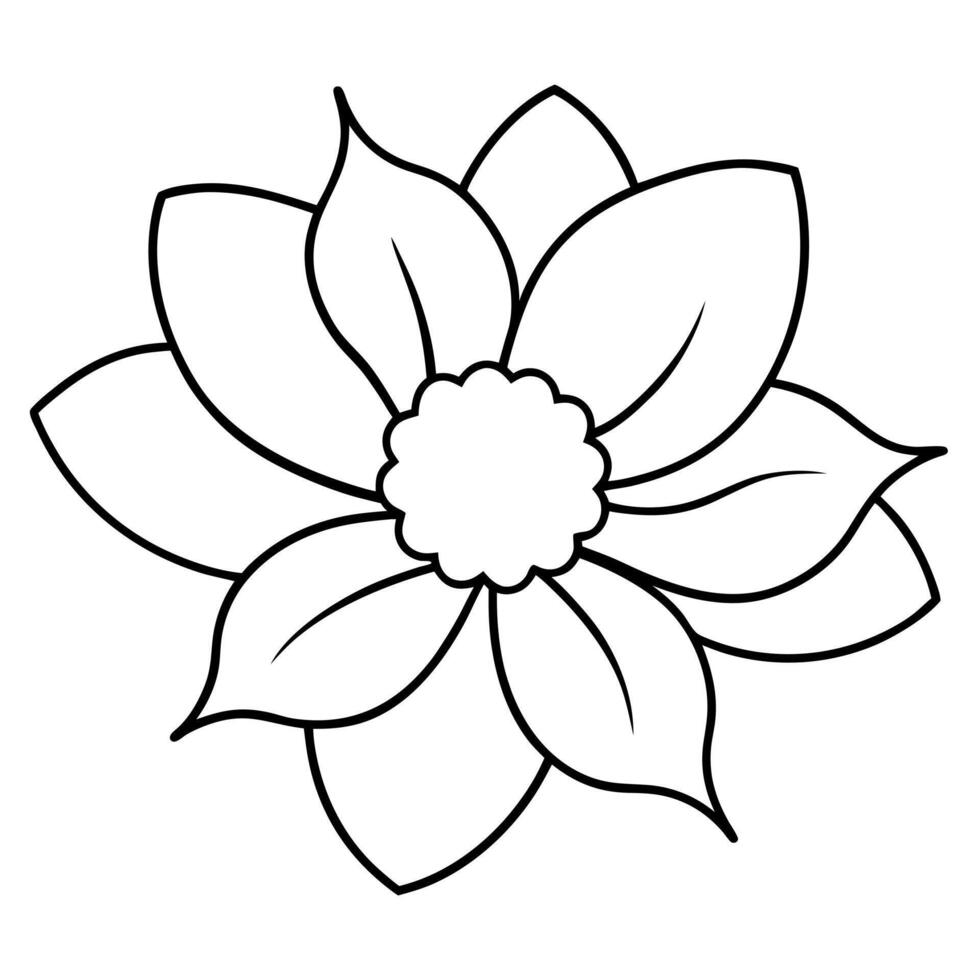 flower, illustration line art vector
