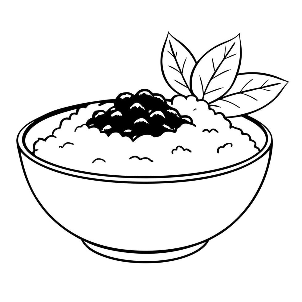larb, illustration line art vector