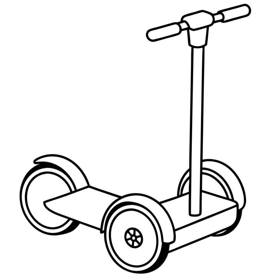 a segway, illustration line art vector