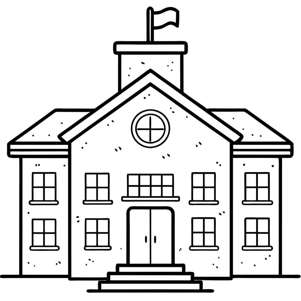 school, illustration line art vector