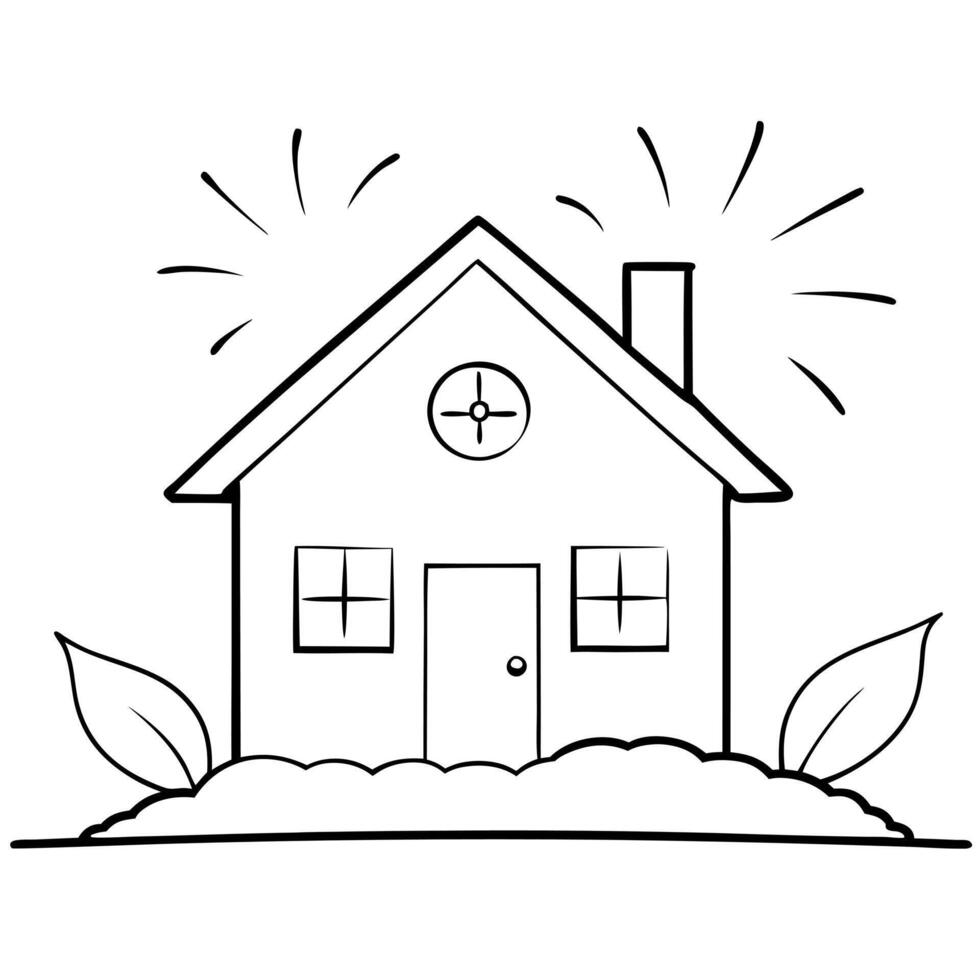 icono minimalista para beneficios de un inmueble, illustration line art vector