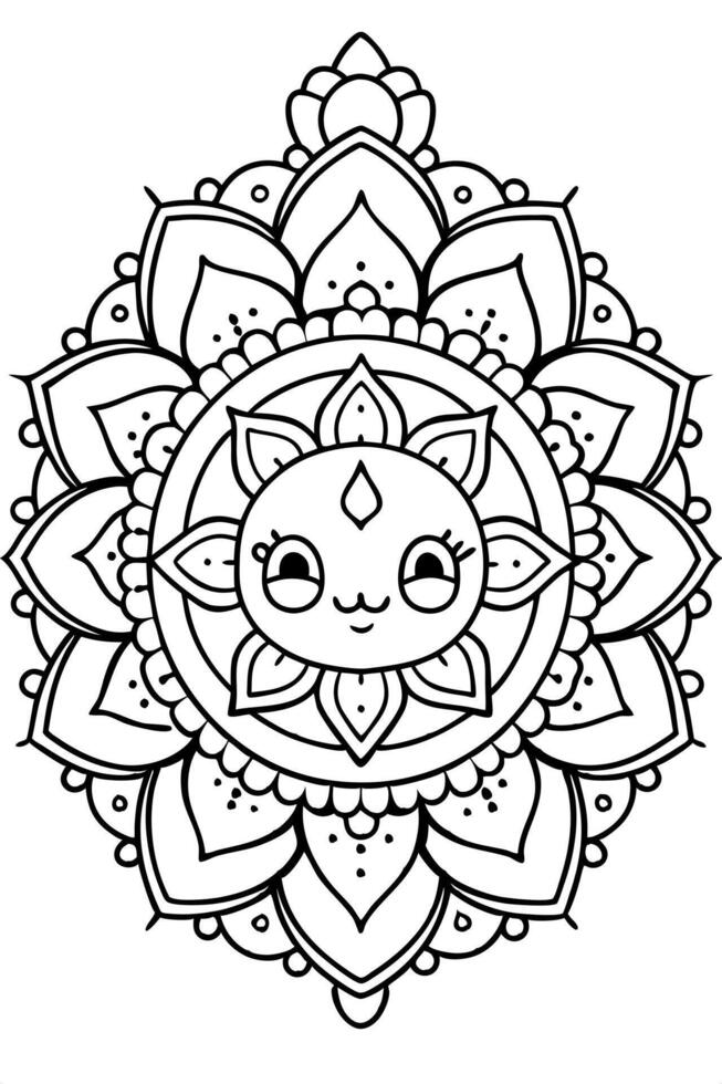 zibra , mandala coloring pages, cozy coloring pages, cute coloring pages, aesthetic, cozy vector