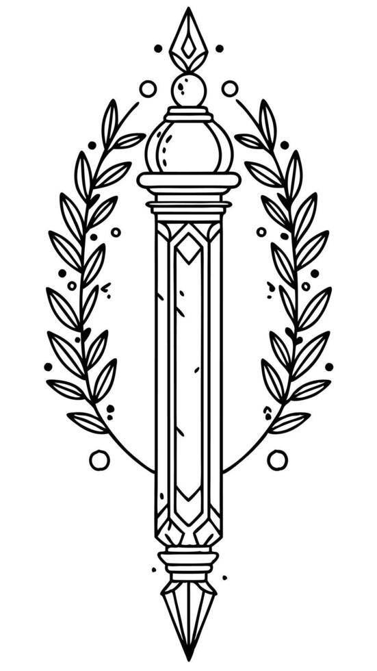 moon vintage book spine design, illustration line art vector