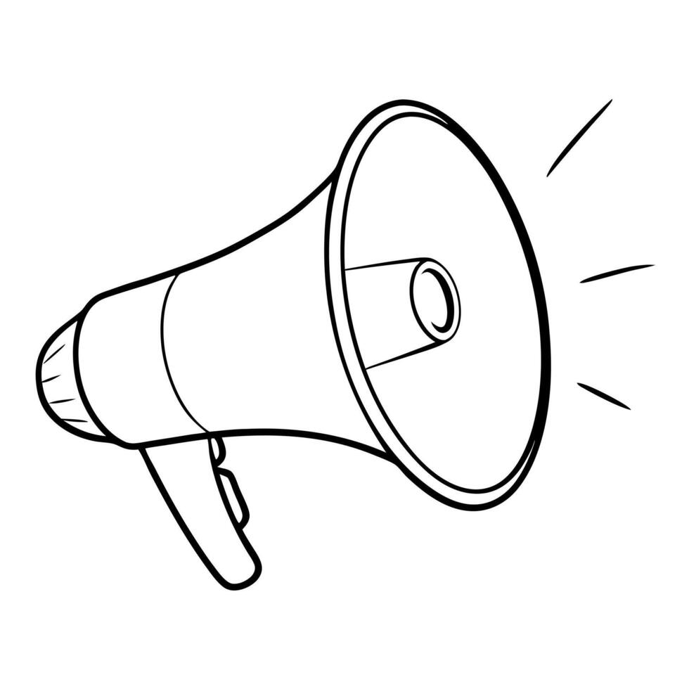 the loudspeaker, illustration line art vector