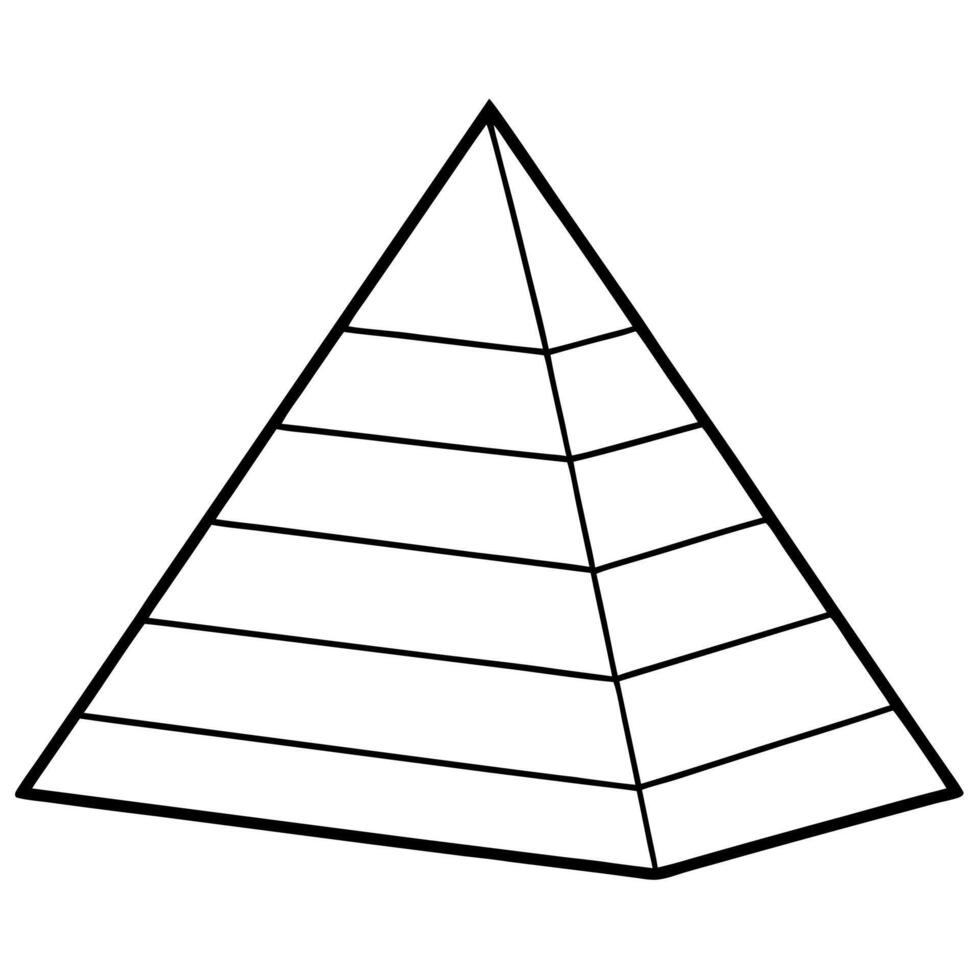 a pyramid, illustration line art vector