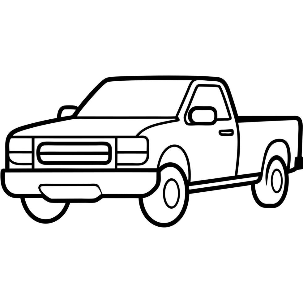 chevrolet colorado, illustration line art vector