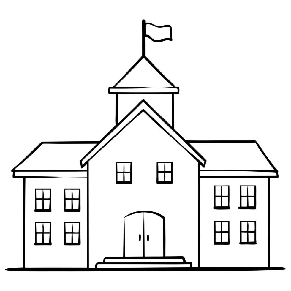 school, illustration line art vector