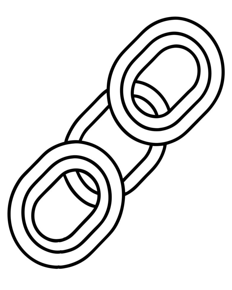 2 chain, illustration line art vector