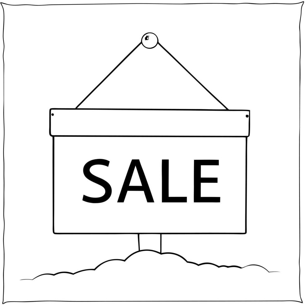 sale, illustration line art vector