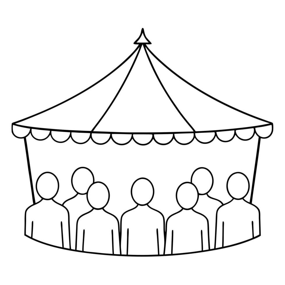 fair, illustration line art vector