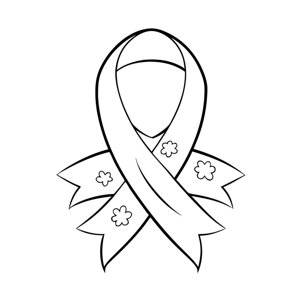 pinktober, illustration line art vector