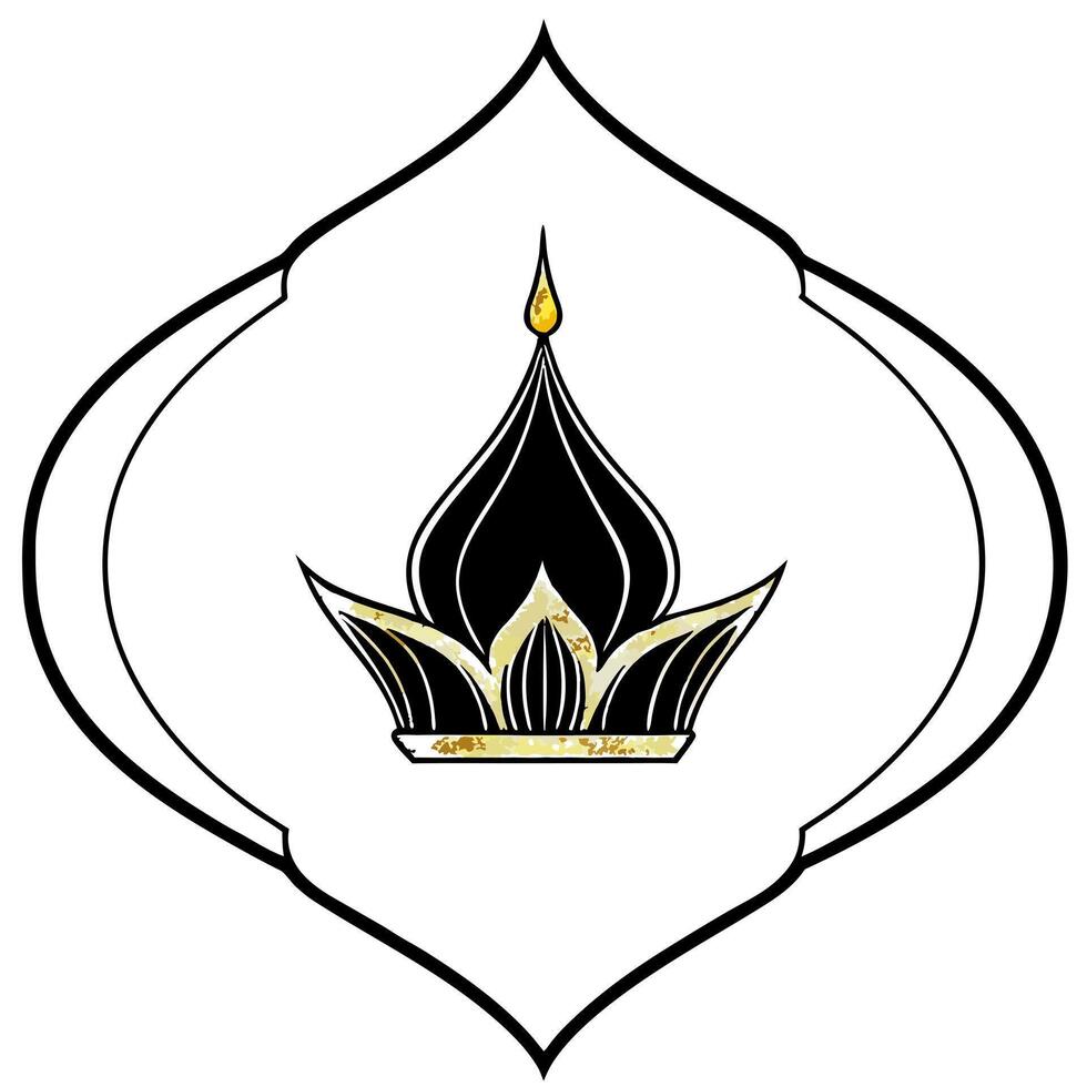 golden, illustration line art vector
