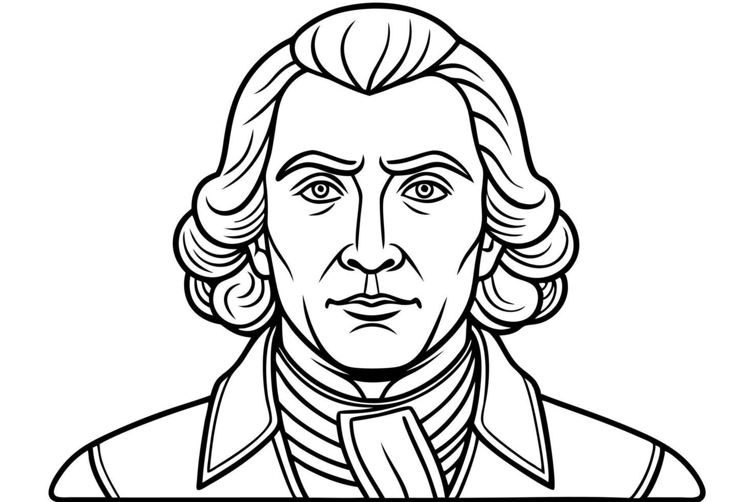 illustration, patriotism with a baby face, is done in a modern style, with clean, straight, vector