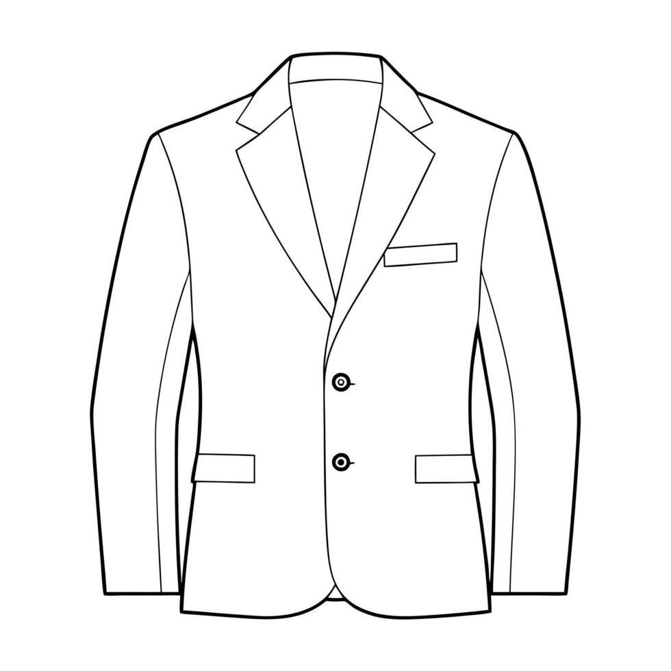 jacket, illustration line art vector