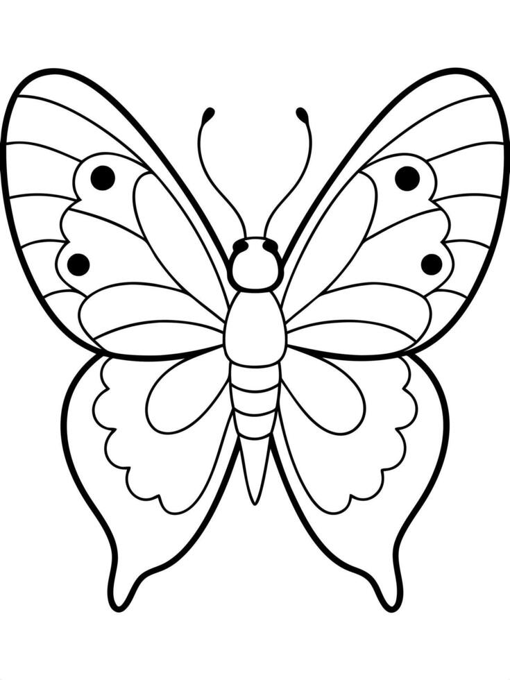 admiral butterfly, only contours, black and white picture for coloring book, for a childrens vector