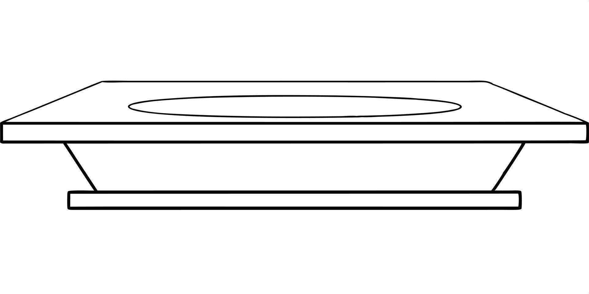 concrete countertops, illustration line art vector