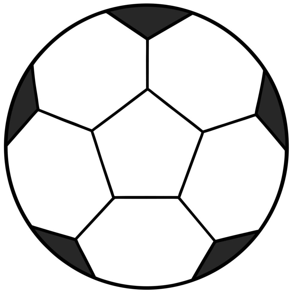 soccer ball, illustration line art vector