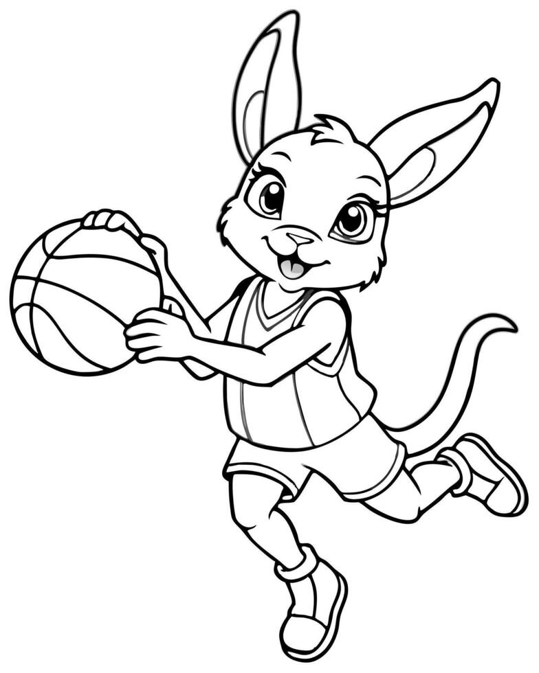 anime style, animalhuman, full-length, more details, well-drawn, cute, the kangaroo, dressed in vector
