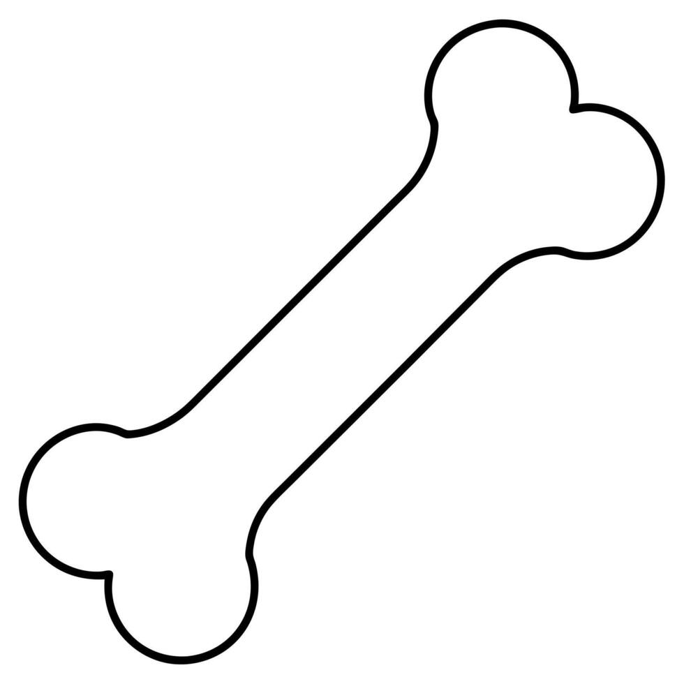 dog bone art , illustration line art vector