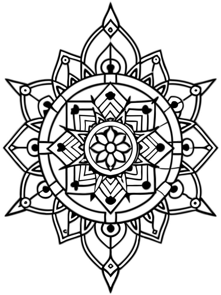 perfect and detailed chinese mandala that blends complex geometric patterns with traditional vector