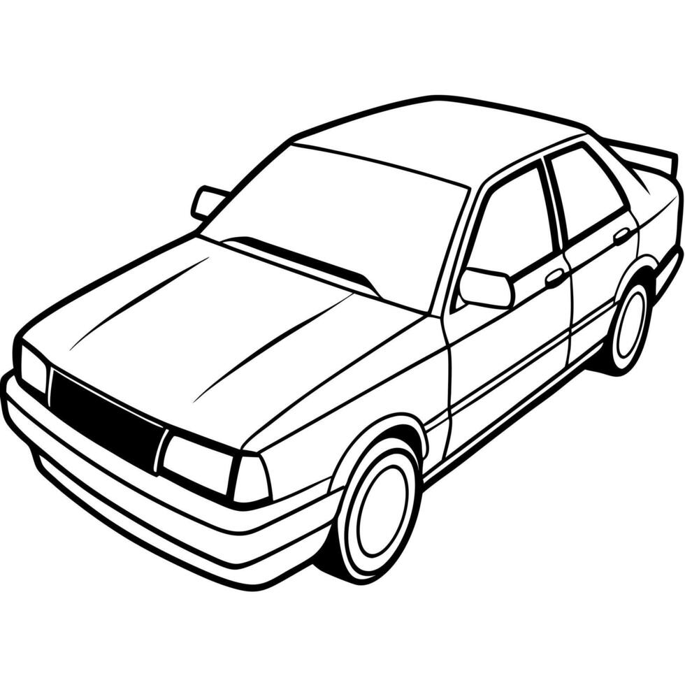 car, illustration line art vector