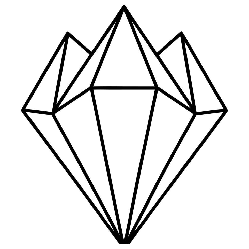 sapphire gemstones, illustration line art vector