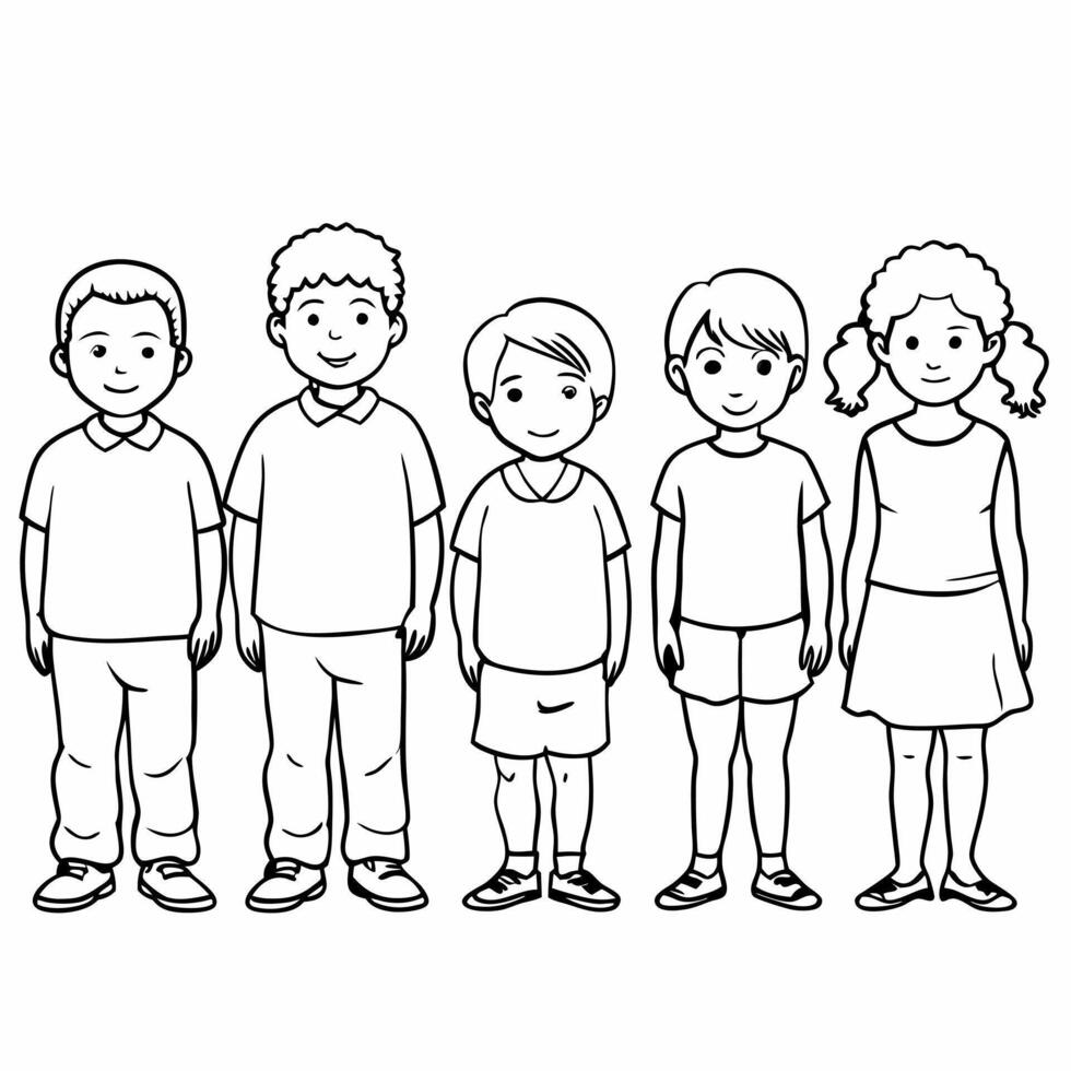 a child children, illustration line art vector