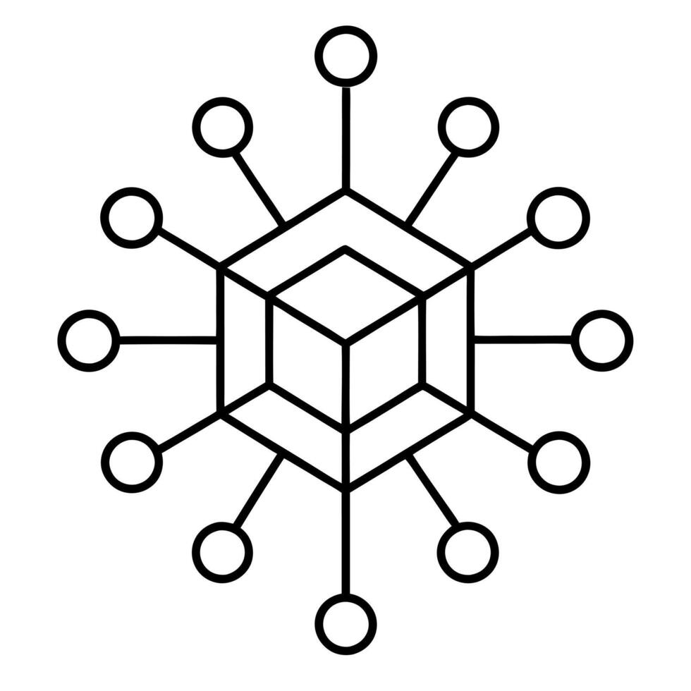 abstract ai, illustration line art vector