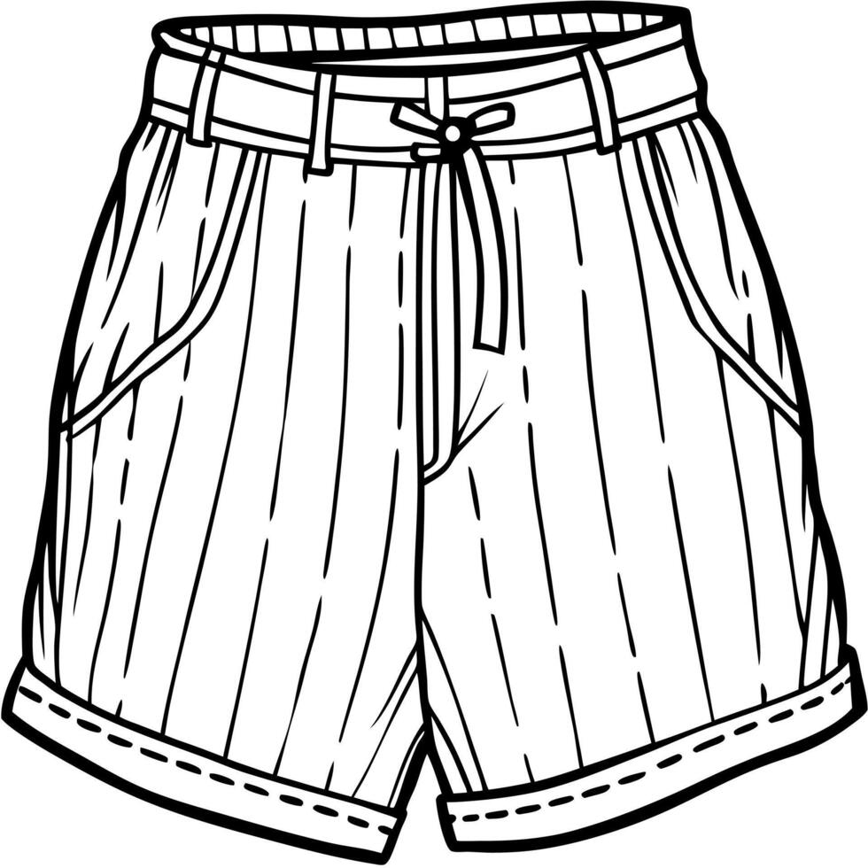 shorts, illustration line art vector