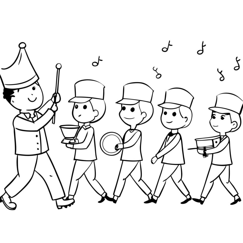 parade, illustration line art vector