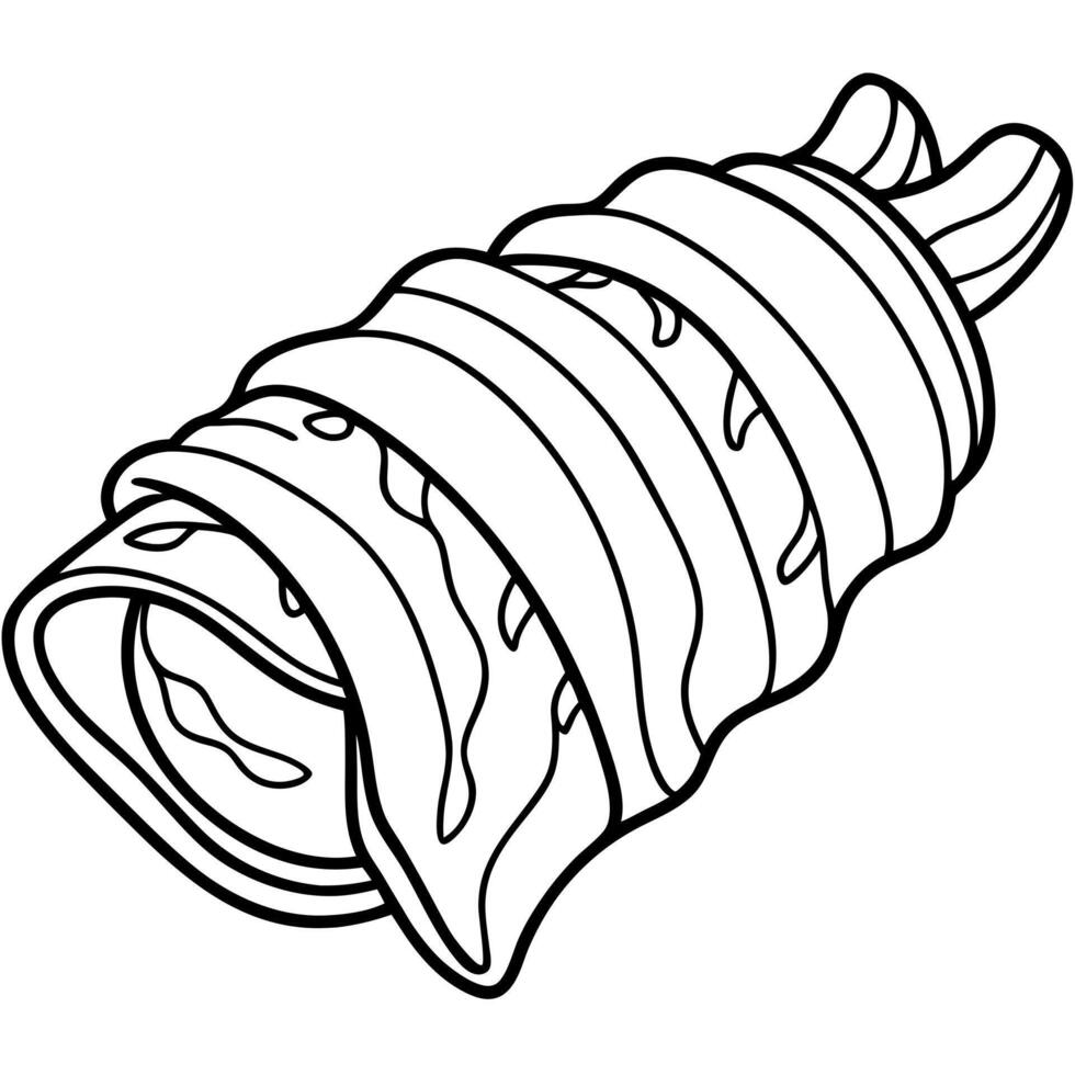 delicious crispy bacon wrapped gourmet appetizer sweet savory flavors, dates, tasty, snack, vector