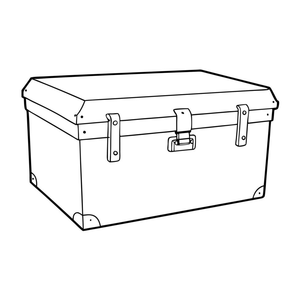 storage box, illustration line art vector