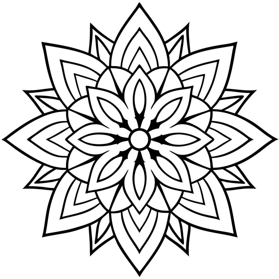 mandala pattern design, floral mandala, illustration line art vector