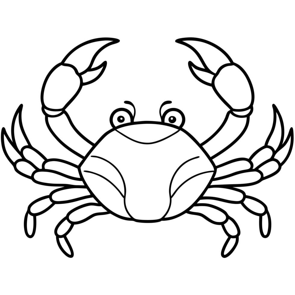 crab, illustration line art vector