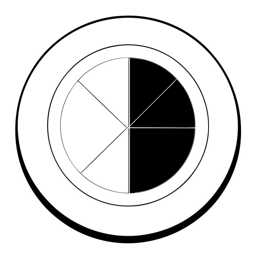 myplate food nutrition icon, illustration line art vector