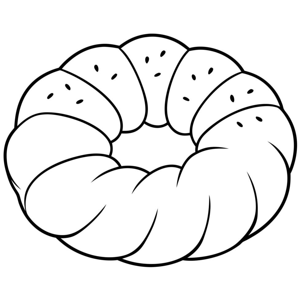 roscas, illustration line art vector