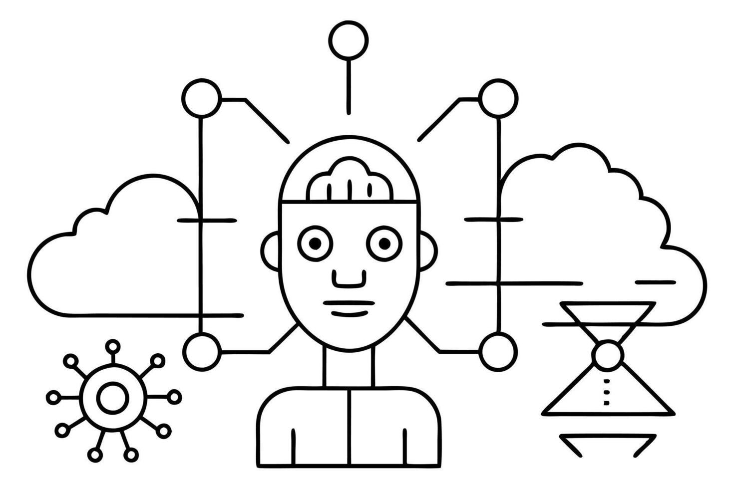 ai insight, illustration line art vector