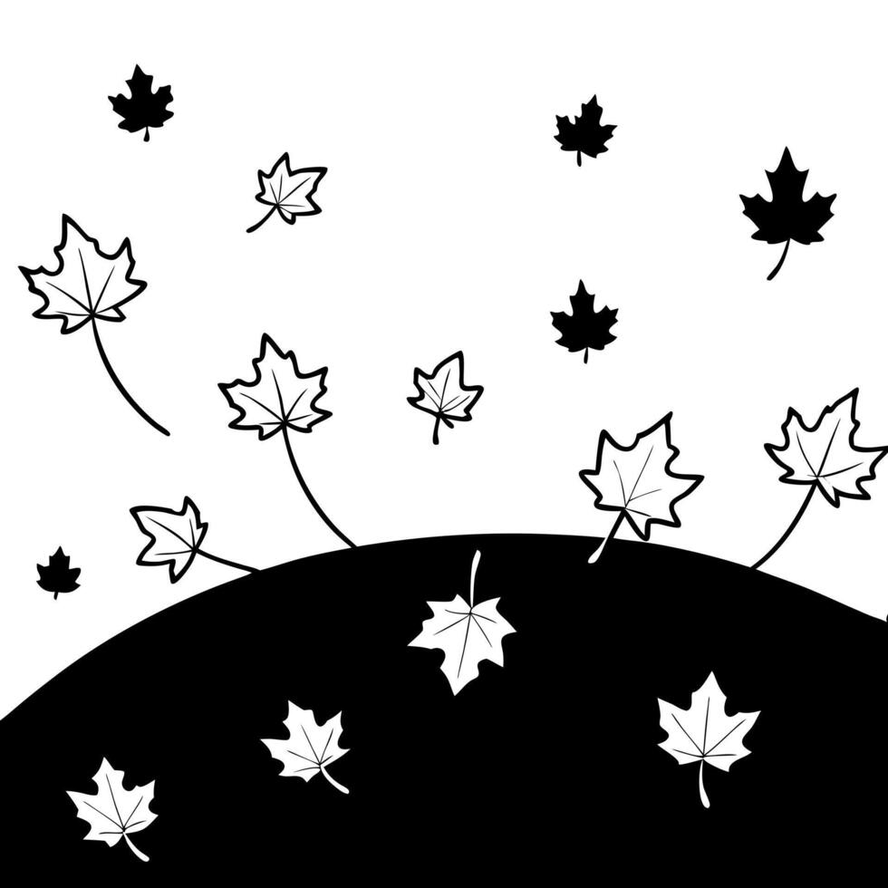 fall, illustration line art vector