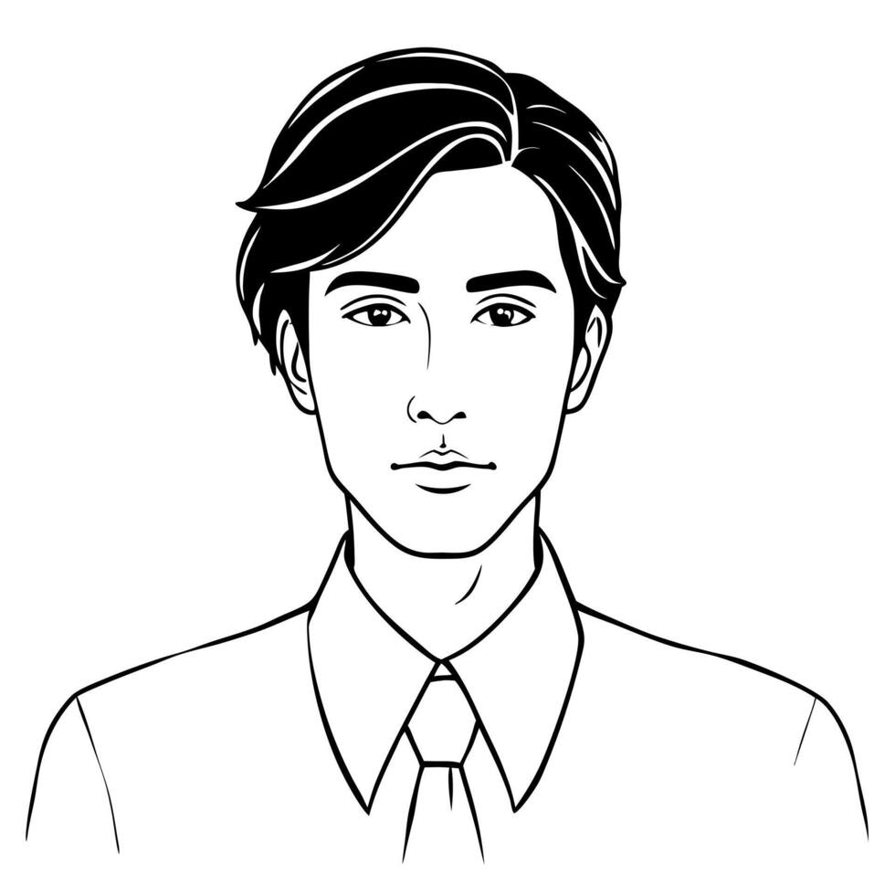 profile icon, illustration line art vector