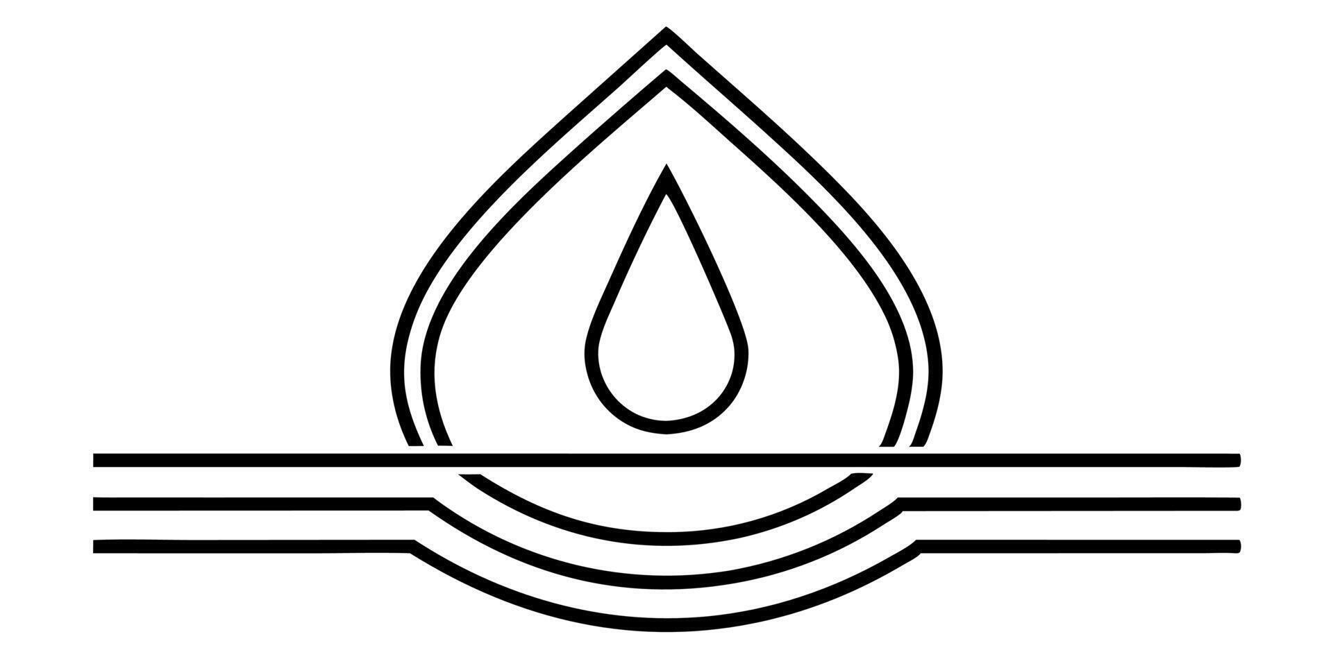 logo for an oil company, illustration line art vector