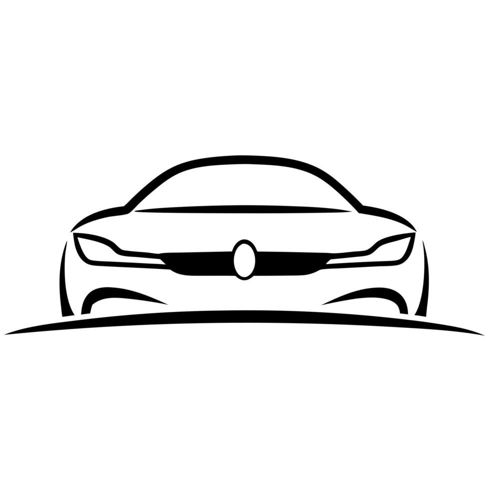 creative bmw 3 series car logo design, illustration line art vector