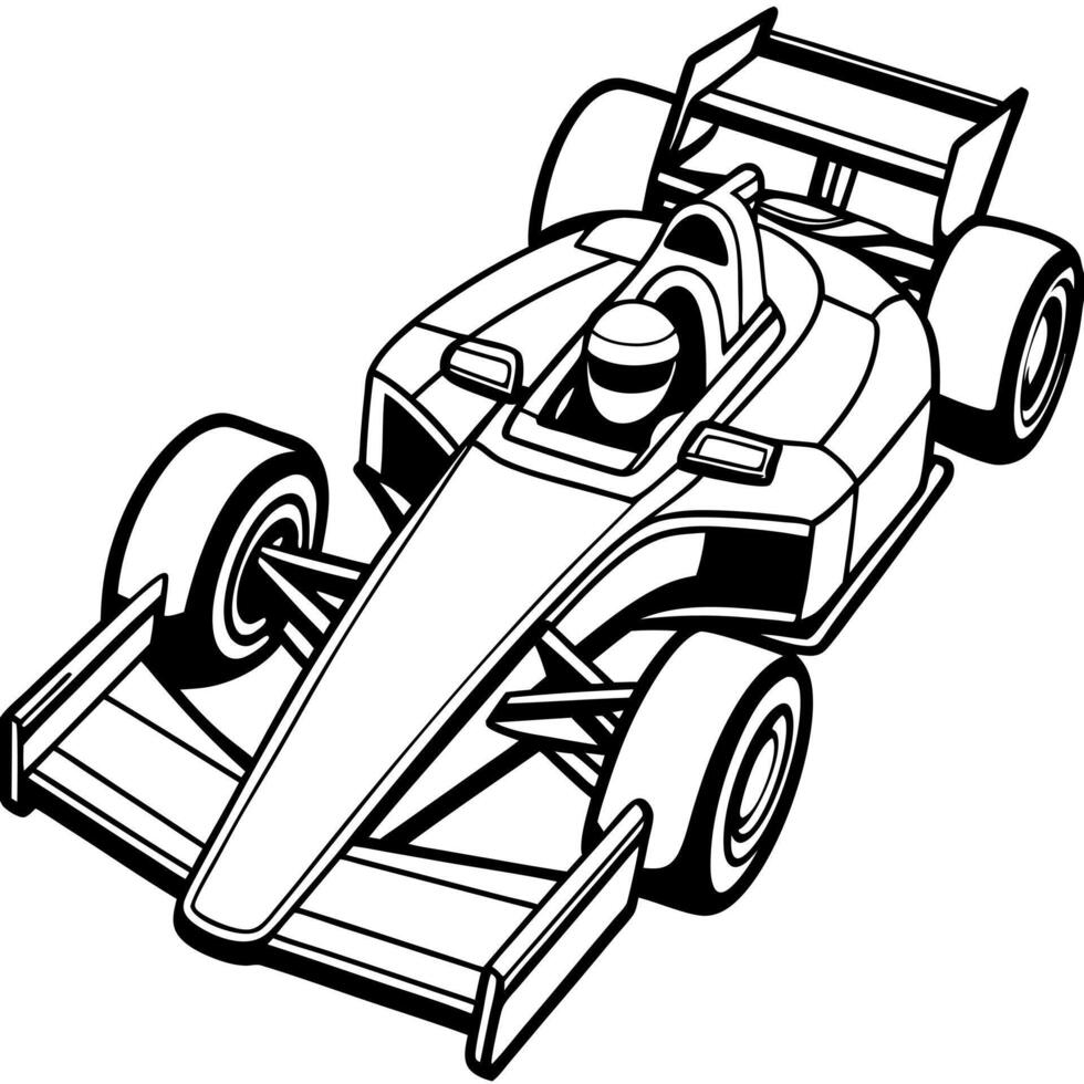 formula 1, illustration line art vector