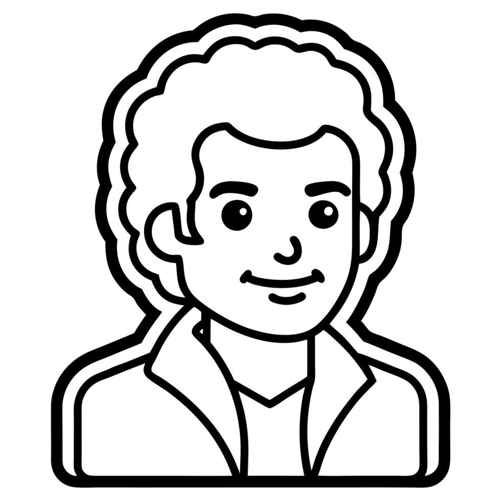 rickroll que code sticker, illustration line art vector