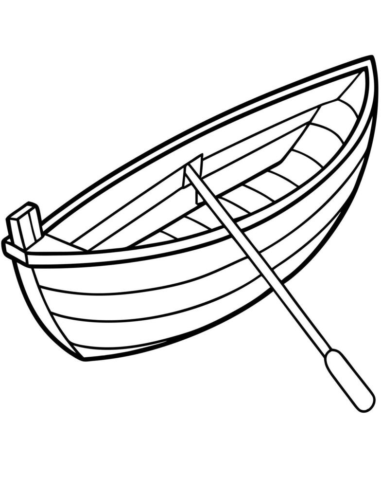 a coloring page of an rowing with no color just black lines, illustration line art vector