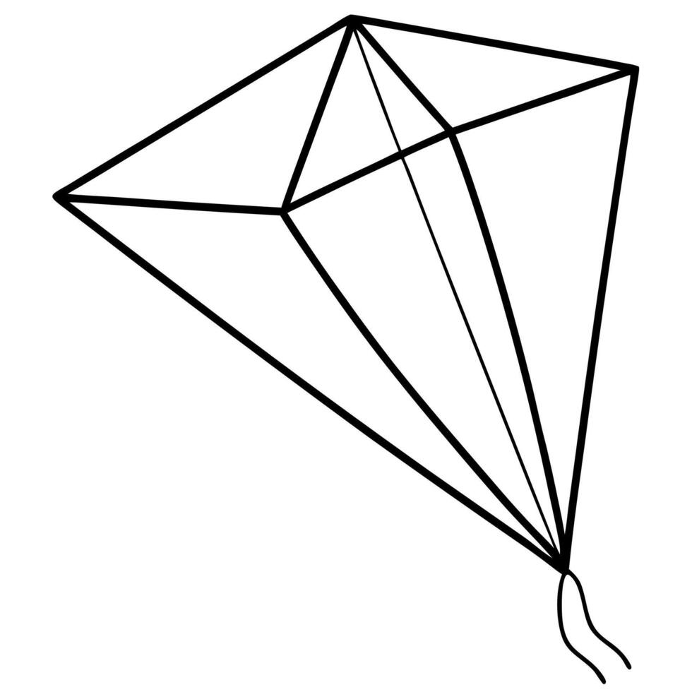 kite, illustration line art vector