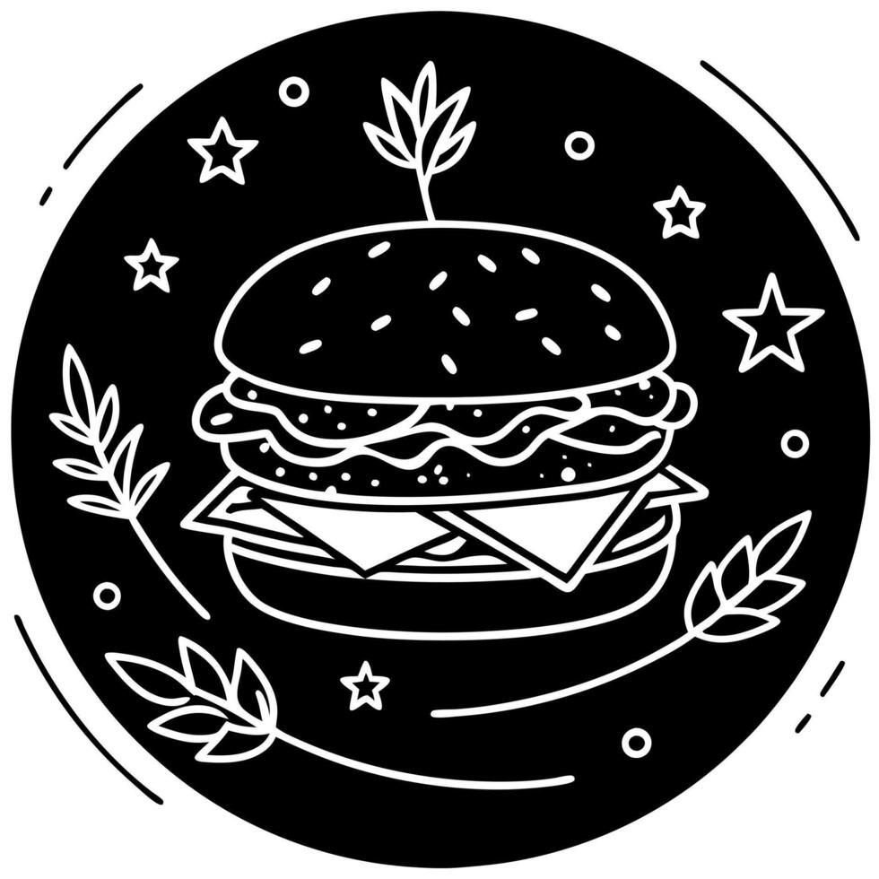 big juicy burger with patty and vegetables frozen photo, vertical frame spices, vegetables and vector